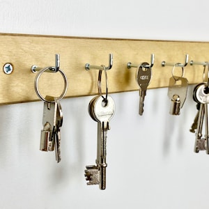 EACHPT Porta llaves de Pared, Cuelga llaves,Colgador llaves con Estante y 6