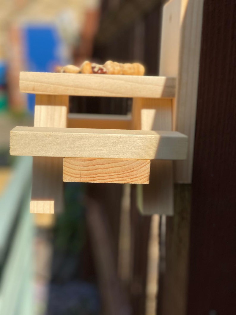 Squirrel Feeder Mini Picnic Table Squirrel Table Hand Made Etsy