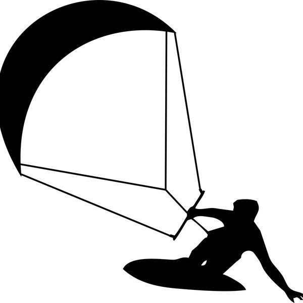 Kitesurfing vinyl decal