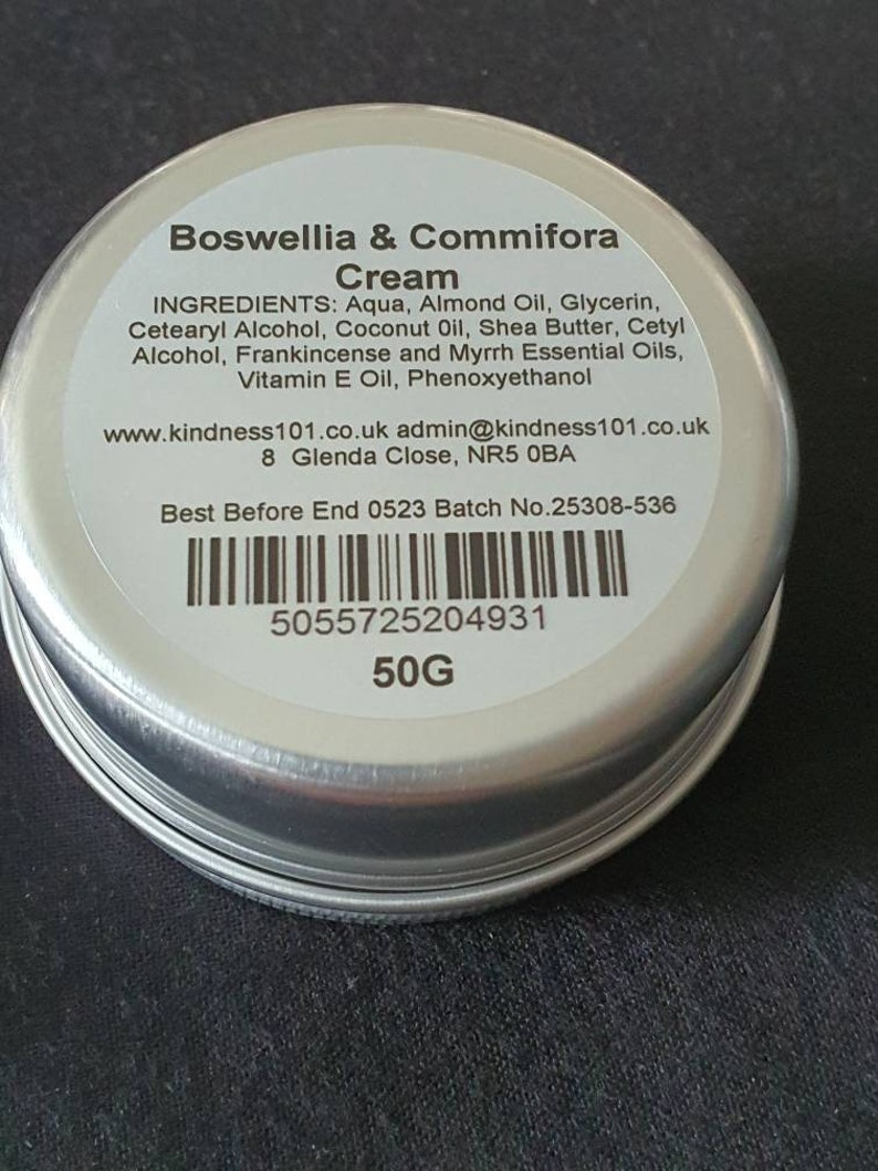 Frankincense & Myrrh Essential Oils Face Cream 50ml Soothing Etsy UK