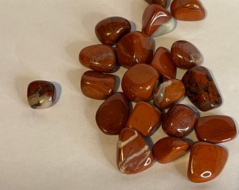 Red Jasper Tumbled Stone, Reiki Healing Crystal, Chakra Stone Gift Idea