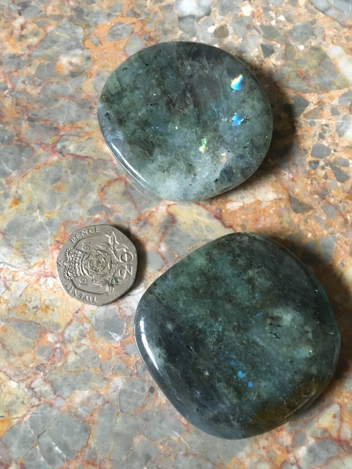 Labradorite Palmstone Reiki Healing Crystal Northern Lights Etsy