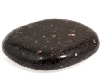 Nuummite Palm Stone, Reiki Chakra Healing Crystal, Promotes deep sleep,  Worry Stone,  Anthophyllite, Palmstone