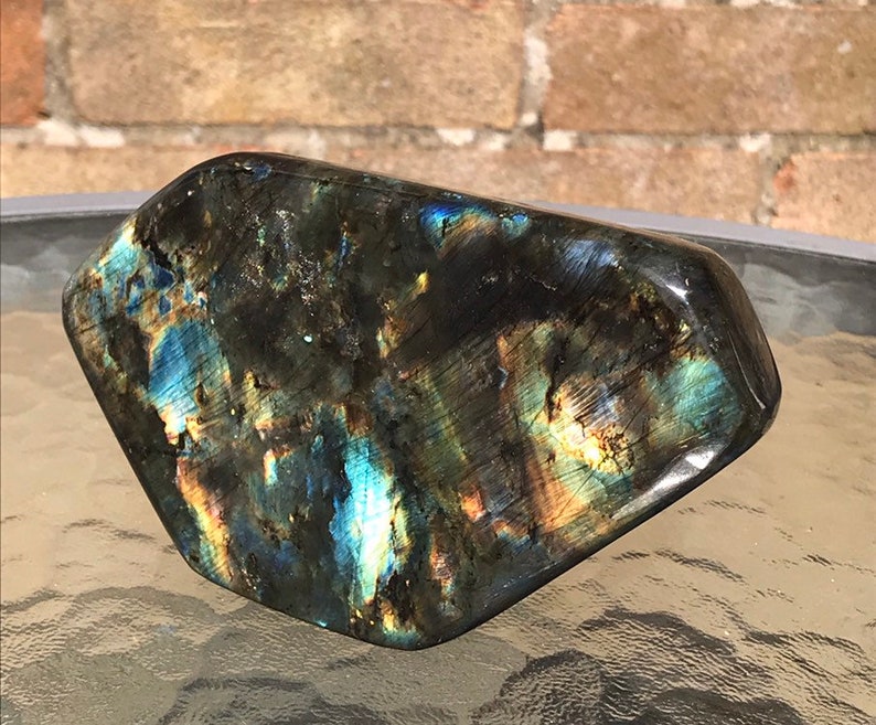 Labradorite Freeform Shape Handcarved Northern Lights in a Etsy