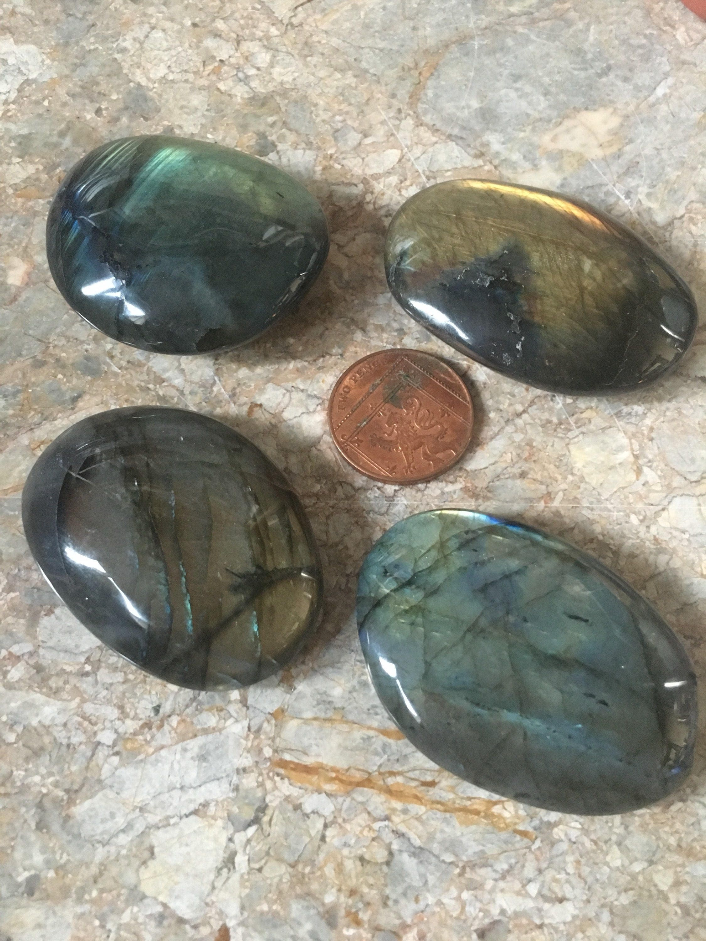 Labradorite Palmstone Reiki Healing Crystal Northern Lights Etsy