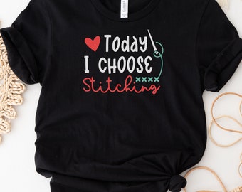 Today I choose Stitching T-Shirt, Cross Stitch Gift, Xstitch Shirt, Unisex Jersey Short Sleeve Tee