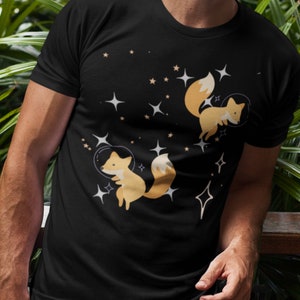 Space Fox Shirt, Animal Lovers T-Shirt, Fun Tee, Unisex Jersey Short Sleeve Tee