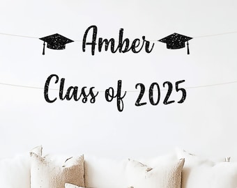 Graduation Banner, Class of 2025, Personalized party banner, Custom Graduation banner, grad decorations, Name Banner, Congrats Grad banner