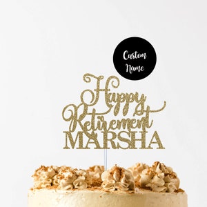 Happy Retirement Cake Topper, Retirement Cake Topper, Happy Cake Topper, Retirement Party Decorations, Retirement Cake, Farewell Party Decor