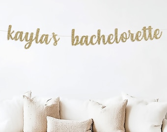 bachelorette banner, name bachelorette, bachelorette party decor, custom personalized, photo props, backdrop wall decor, party decorations