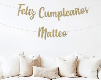 Feliz Cumpleaños banner, personalized name, personalizado birthday party decorations, Condecoraciones, hombre, mujeres, custom