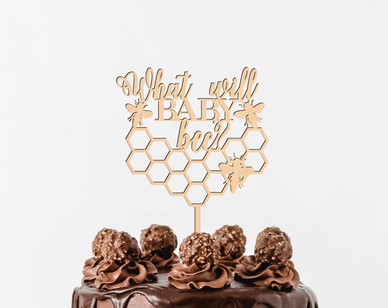 What will BABY bee cake topper gender reveal cake topper baby shower cake topper gender reveal baby shower sign boy or girl