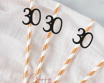 30th Birthday Straws, 30th Birthday Decor, Happy 30th Birthday, 30 Birthday Straws, thirty birthday straws, 30th Birthday Supplies