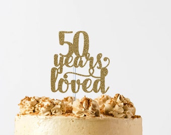 50 Something Cake Topper Fifty Cake Topper 50th Birthday - Etsy