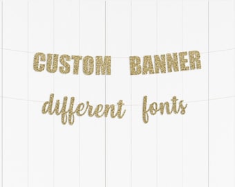 Custom Two Line Banner, Cursive and Block, Custom Birthday banner, Custom Baby shower, Personalized Party Banner, Grad Banner, Congrats Sign