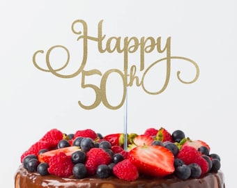 50th birthday party,50th birthday cake topper, fiftieth birthday decorations, happy 50th birthday ,fifty cake topper, 50th birthday decor