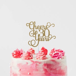 Vive 30 Ans Topper De Gateau De 30e Anniversaire Topper De Etsy