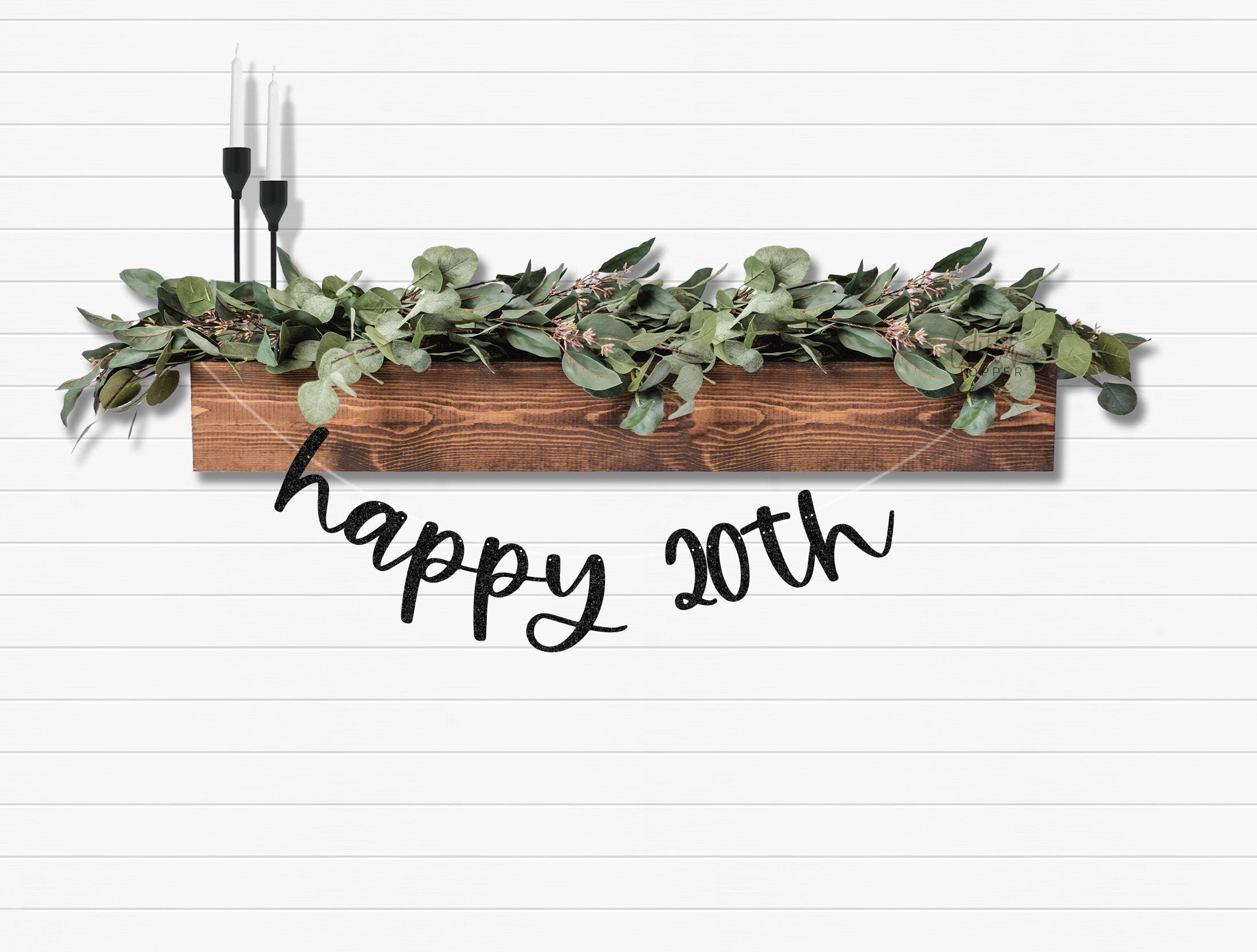 20th Sign Happy 20th Banner, Happy 20th Sign, Happy 20th Party Decor,20th ...