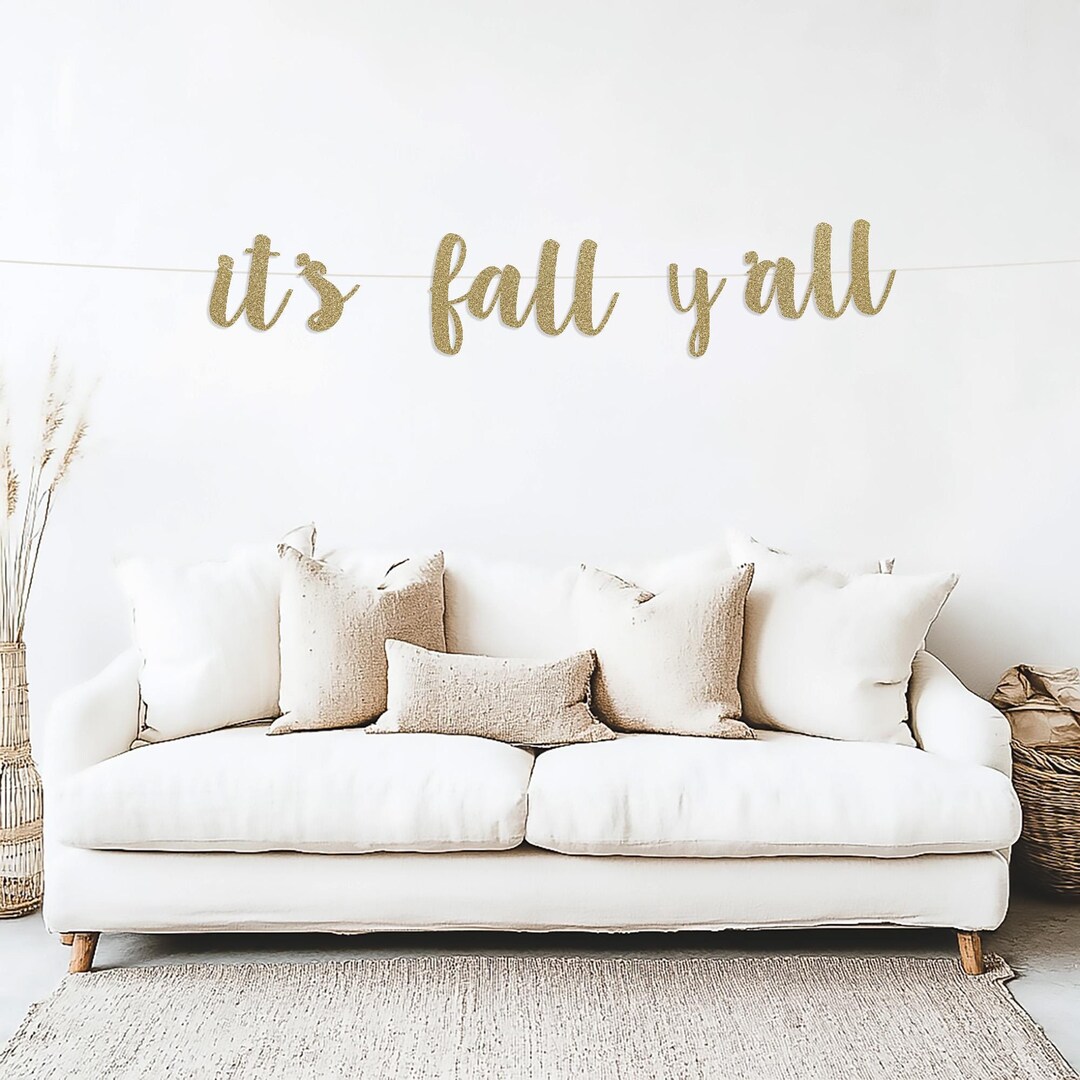 It's Fall Y'all Cursive Script Banner, Autumn Decor, Welcome Fall Sign ...