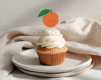 Clementine Party Decor, Little Cuties Cupcake Toppers, Citrus Theme Birthday, Cuties Baby Shower