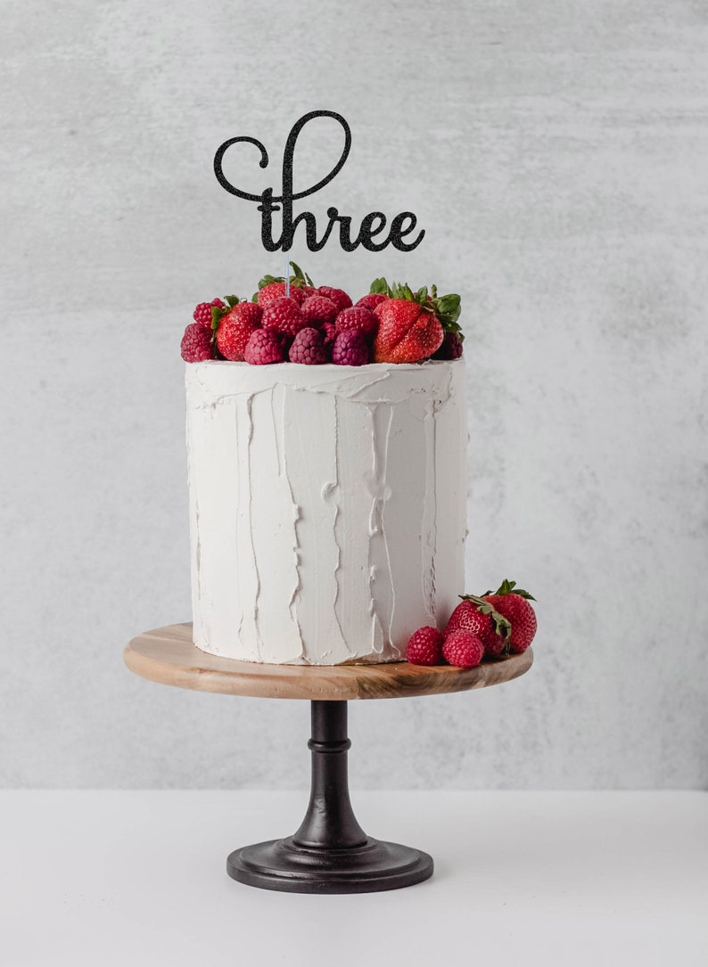 Cake Topper - Number Three Cake Topper,third Birthday Decorations ...