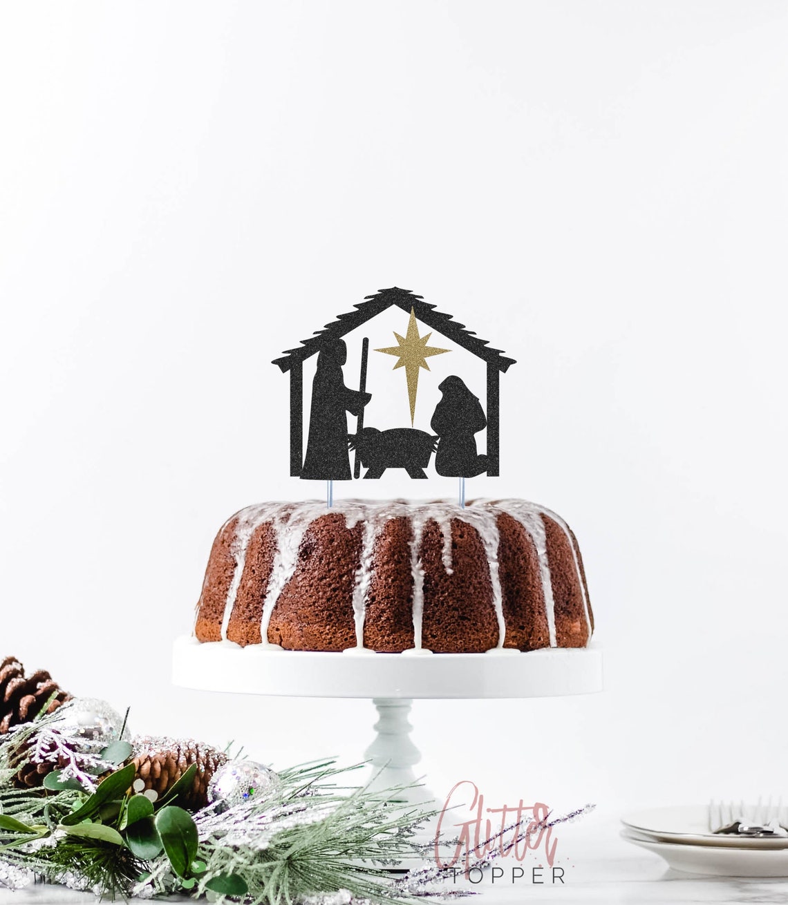 Nativity Scene Topper Christmas Cake Topper Christmas Party Etsy Ireland