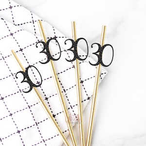 30th Birthday Straws, 30th Birthday Decor, Happy 30th Birthday, 30 Birthday Straws, thirty birthday straws, 30th straws, 30 decor, thirty