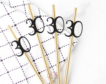 30th Birthday Straws, 30th Birthday Decor, Happy 30th Birthday, 30 Birthday Straws, thirty birthday straws, 30th straws, 30 decor, thirty