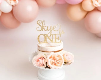Personalized Birthday Cake Topper, Birthday Cake Topper, Age Cake Topper, 1st Birthday Cake Topper, Cake Smash, Custom Birthday Topper