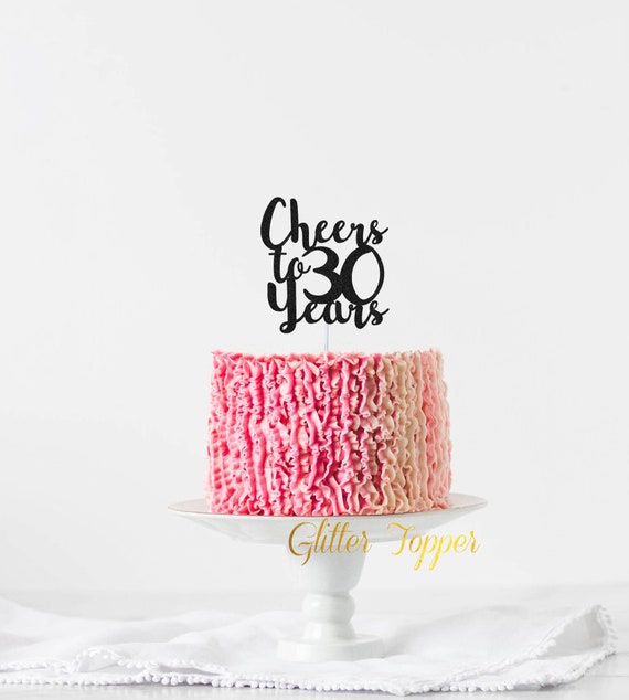 Saludos a los 30 años topper de pastel de cumpleaños de 30 - Etsy España