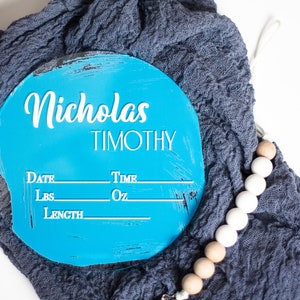 Acrylic Birth Announcement Sign, Birth Stats Sign, Newborn Baby Birth Announcement, Name Acrylic Plaque, Birth Photo Prop, Hospital Sign