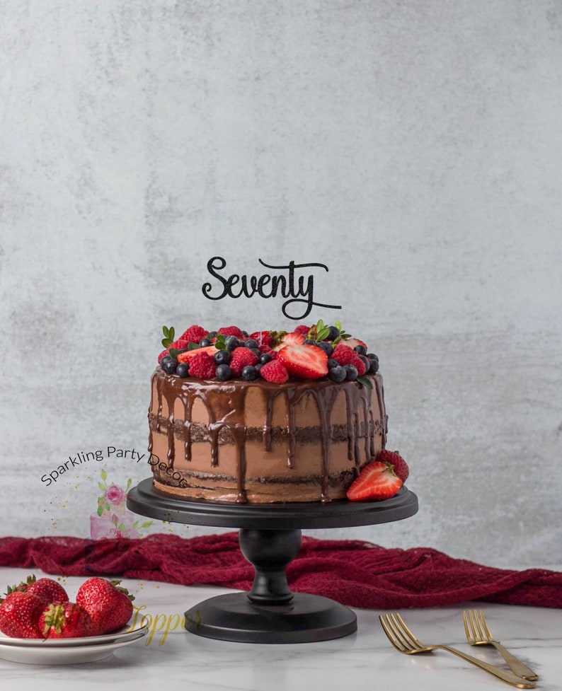 Party Supplies Seventy Cake Topper 70 Cake Topper Milestone Birthday Topper Birthday Cake Topper Seventieth Cake Topper 70th Birthday Cake Topper Party Decor