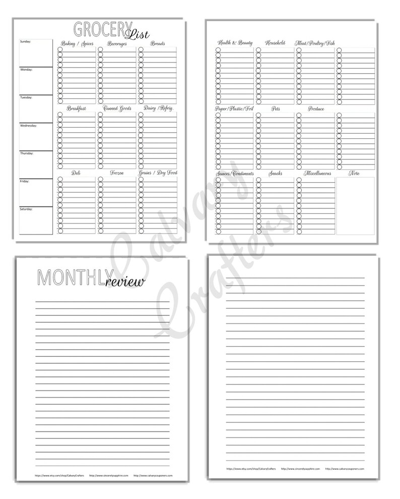 DIET Planner Fitness UNDATED PRINTABLE Weight Loss Planner image 8
