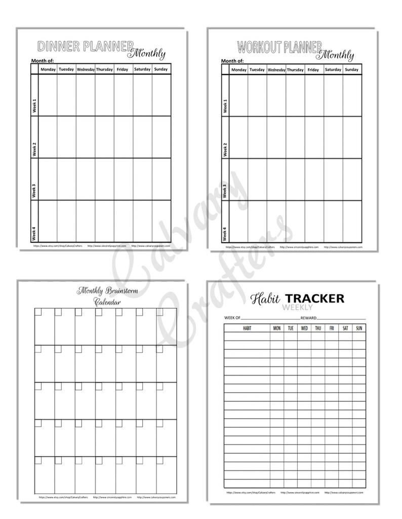 DIET Planner Fitness UNDATED PRINTABLE Weight Loss Planner image 10
