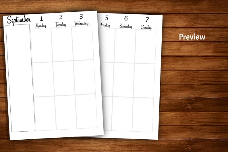 Planner Date Day and Month PRINTABLE PLANNER Stickers Bundle, CUT Files ...
