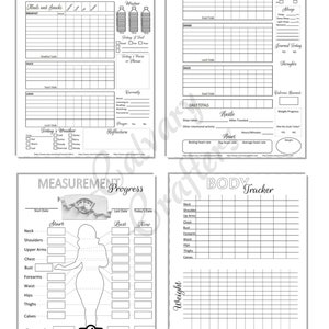DIET Planner Fitness UNDATED PRINTABLE Weight Loss Planner image 4