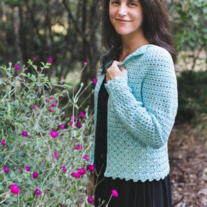 Emmeline Cardigan Crochet Pattern, Women's Sizes XS, S, M, L, XL, 2X