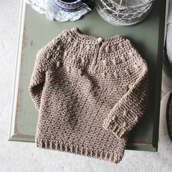 Dahlia BABY Sweater Crochet Pattern 