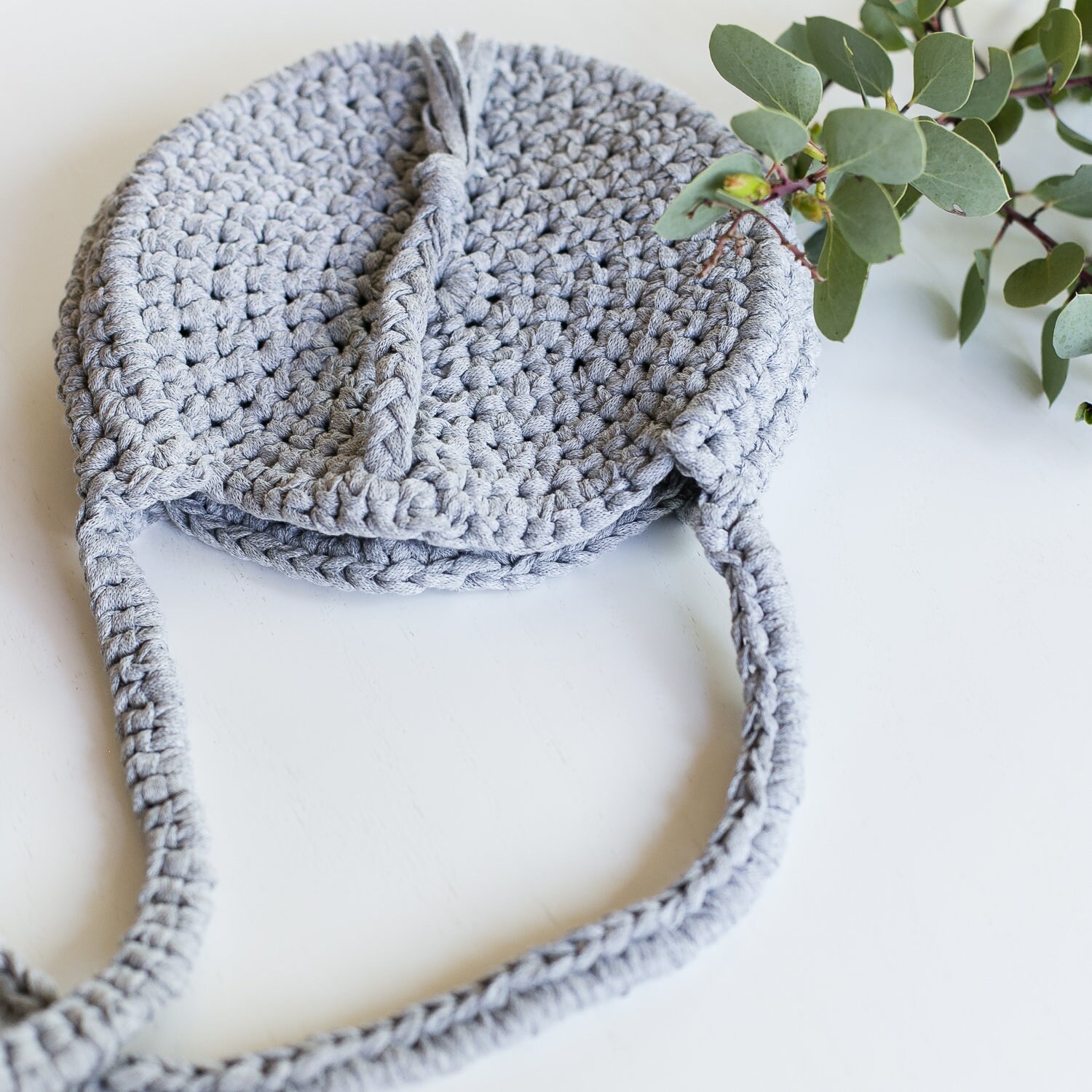 Lulu Crossbody  Handmade Crochet T-shirt Yarn Bag – Sparkling Pineapple
