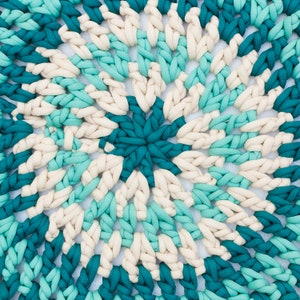 Quick & Easy Crochet Rug Pattern, Jumbo Yarn, Bath Mat, DIY Rug, Beginner friendly, tutorial image 8