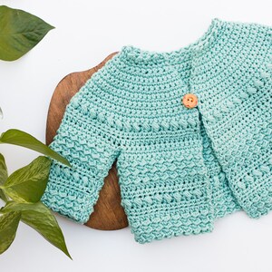 Baby, Child Sweater, Crochet Pattern, the Aunalie, Sizes 3 months, 6, 12, 18 Months, 2T, 4T image 8