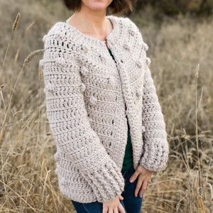 Women's Crochet Sweater Pattern, Super Bulky Yarn, The Hartley, Sizes XS, S/M, L/XL, 2X, 3X/4X image 8