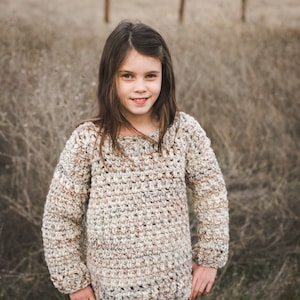 Child Crochet Sweater Pattern Super Bulky Yarn Quick Easy image 9