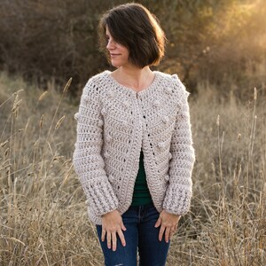 Women's Crochet Sweater Pattern, Super Bulky Yarn, The Hartley, Sizes XS, S/M, L/XL, 2X, 3X/4X image 4