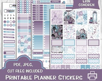 Printable Planner Stickers Erin Condren Vertical Weekly - Etsy