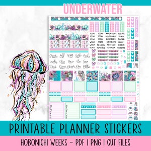 Hobonichi Weeks, Hobonichi Life, Printable Planner Stickers, Full Weekly Kit, Cut Files Included, Printables, Hobonichi