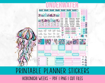 Hobonichi Weeks, Hobonichi Life, Printable Planner Stickers, Full Weekly Kit, Cut Files Included, Printables, Hobonichi