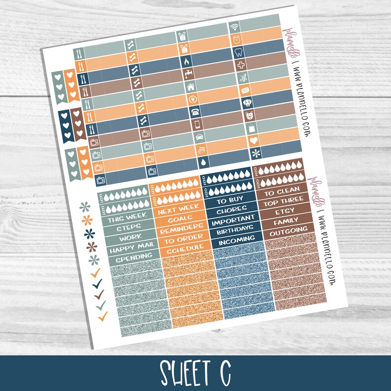 May include: A set of colourful planner stickers with various icons and text. The stickers are organised in rows and columns on a white background. The text on the stickers includes "This Week", "Next Week", "Goal", "Reminder", "To Order", "Schedule", "To Buy", "Chores", "Important Birthdays", "Incoming", "To Clean", "Top Three", "Etc", "Family", and "Outgoing".