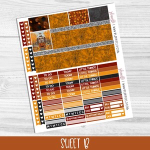 Halloween Weekly Kit Printable Planner Stickers Erin Condren - Etsy