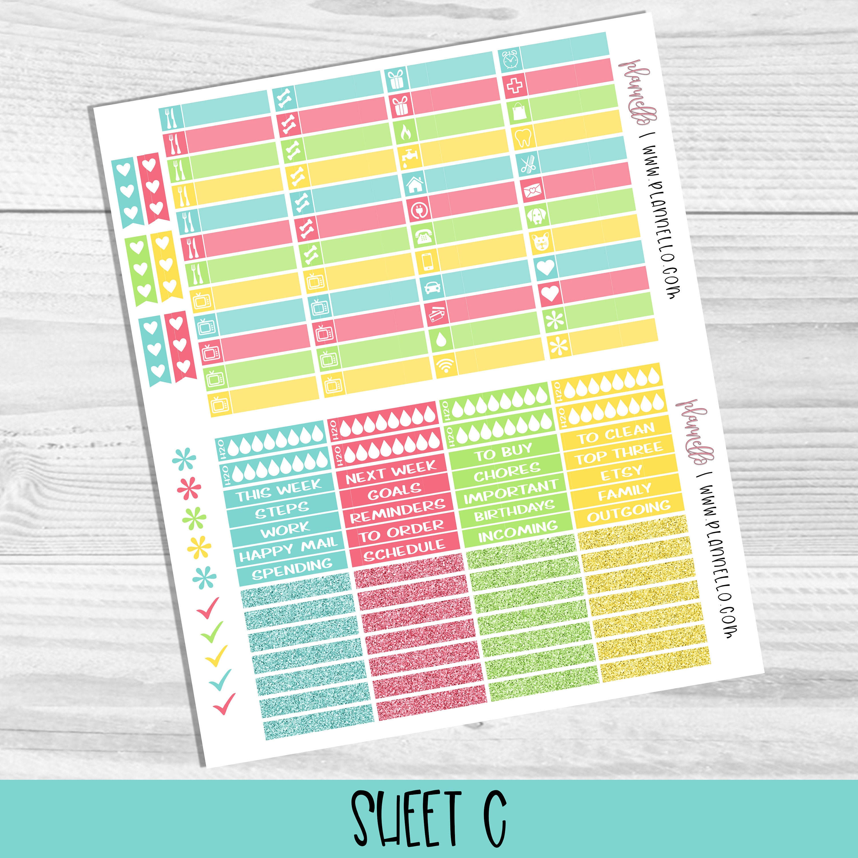 pineapple printable planner stickers summer weekly planner etsy